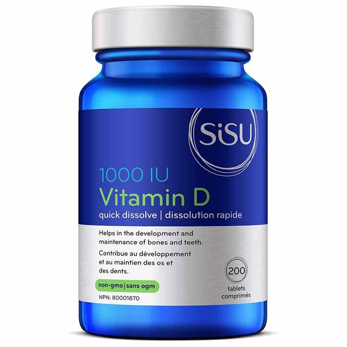 Sisu - Vitamin D3 - Unflavoured 200 Tablets, 1000IU