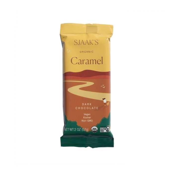 Sjaak's Organic Chocolates - Caramel Dark Chocolate Humboldt Bar, 57g
