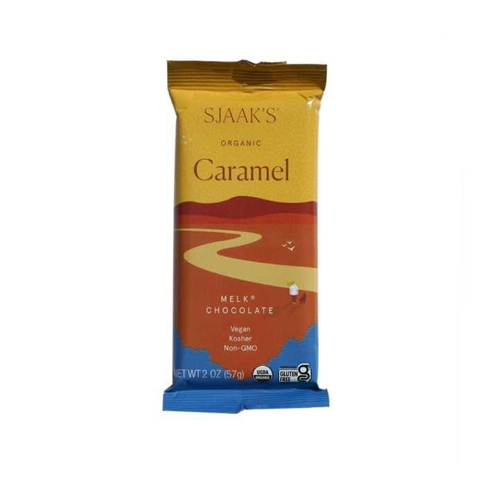 Sjaak's Organic Chocolates - Caramel Melk Chocolate Humboldt Bar, 57g