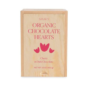 Sjaak's Organic Chocolates - Cherry Dark Chocolate Hearts | Multiple Sizes