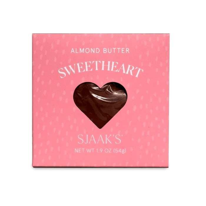 Sjaak's Organic Chocolates - Almond Butter "Sweetheart" in Melk® Chocolate, 54g