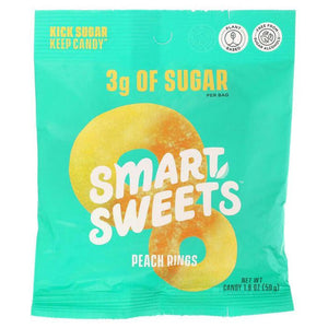 SmartSweets - Tangy Peach Gummy Rings, 50g