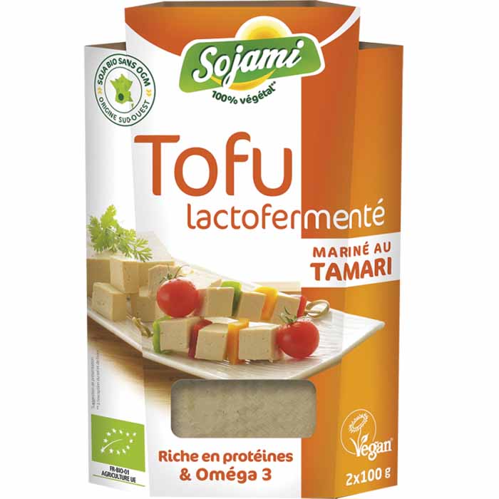 Sojami - Lactofermented Tofu 2X200g  Marinated in tamari