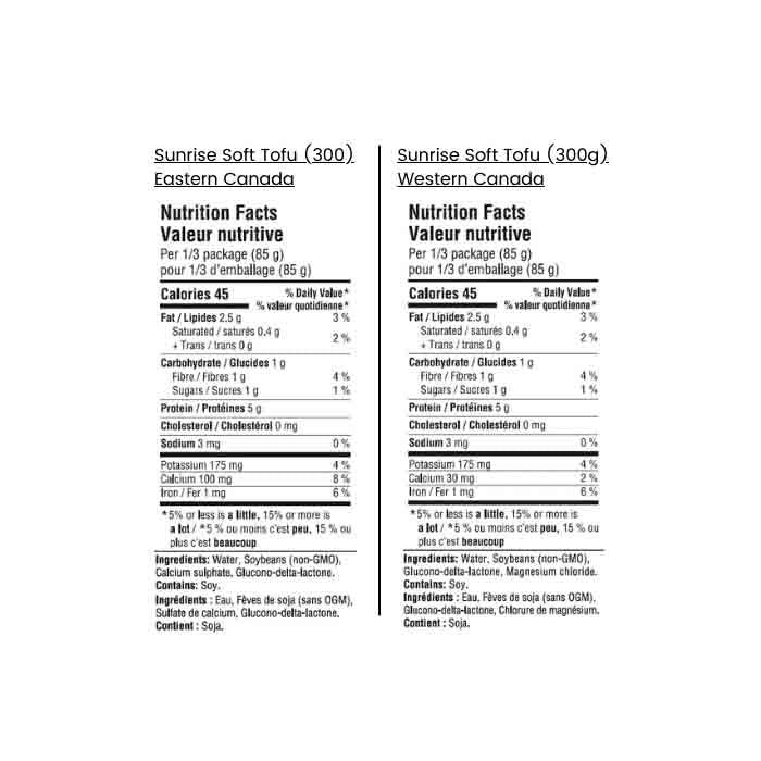 Sunrise Soya Foods - Tofu, 350g Soft - Back