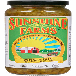 Sunshine Pickles - Sunshine Farms Organic Sweet Relish, 500ml