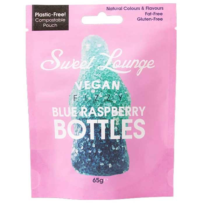 Sweet Lounge - Plant-Based Gummies - Fizzy Blue Raspberry Bottles, 65g 