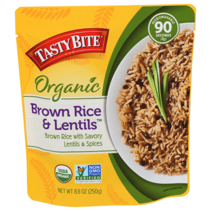 Tasty Bite – Brown Rice & Lentils, 8.8 oz | Pack of 6- Pantry 1