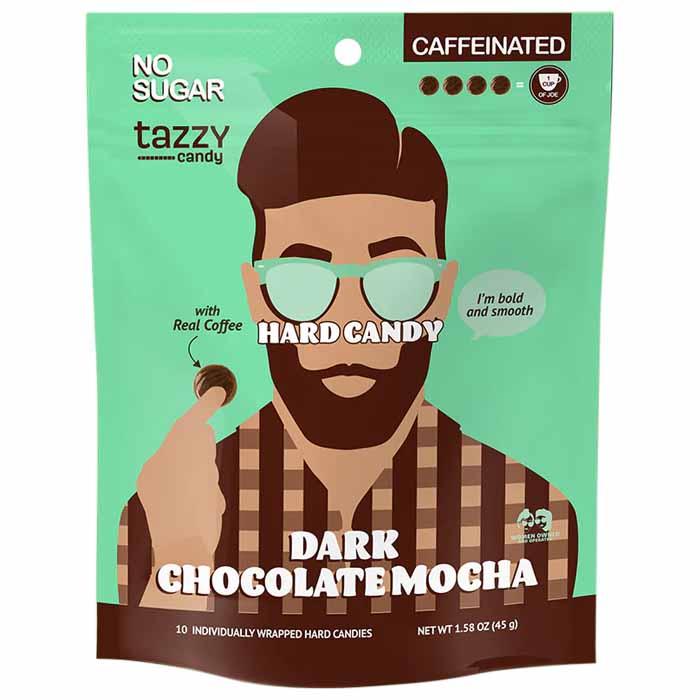 Tazzy Candy - Hard Candy - Caffeinated Dark Chocolate Mocha, 45g