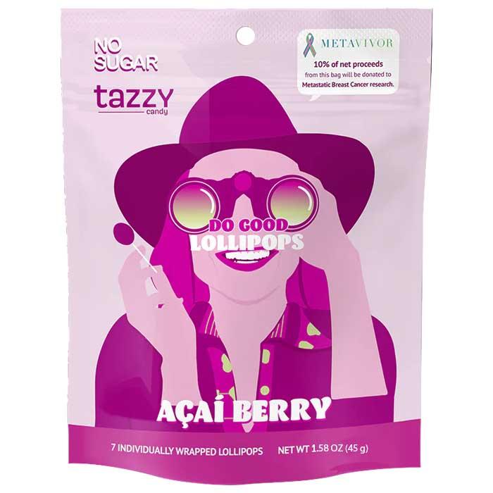 Tazzy Candy - Lollipops - Acai Berry, 45g