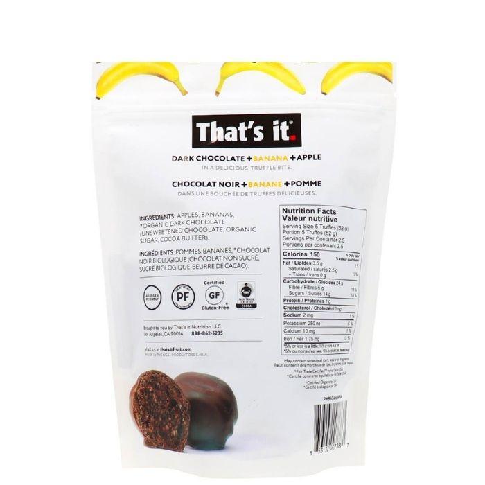 That's it. - Organic Dark Chocolate Apple Truffle Bites, 142g - back