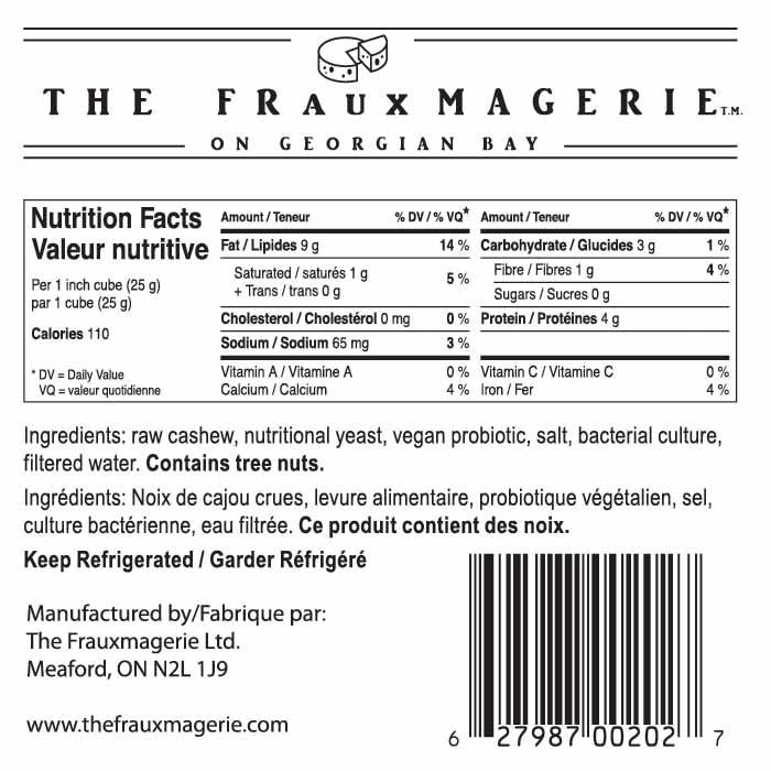 The Frauxmagerie - Botanic Boka Vegan Cheese, 190g - back