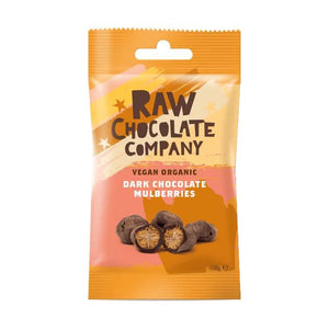The Raw Chocolate Company - Organic Dark Chocolate Mulberries, 28g