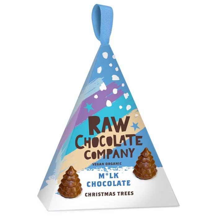 The Raw Chocolate Company - Organic Mlk Chocolate Christmas Trees, 150g