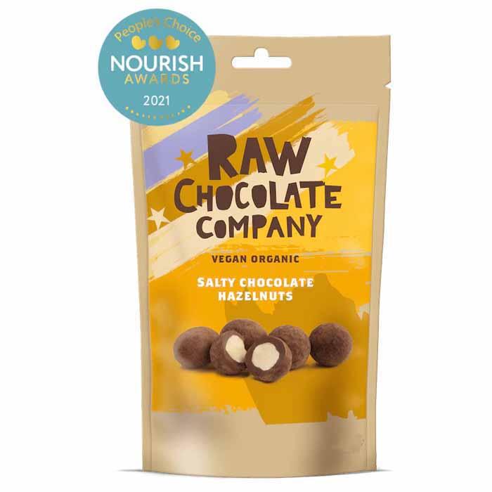 The Raw Chocolate Company - Organic Salty Chocolate Hazelnuts, 70g