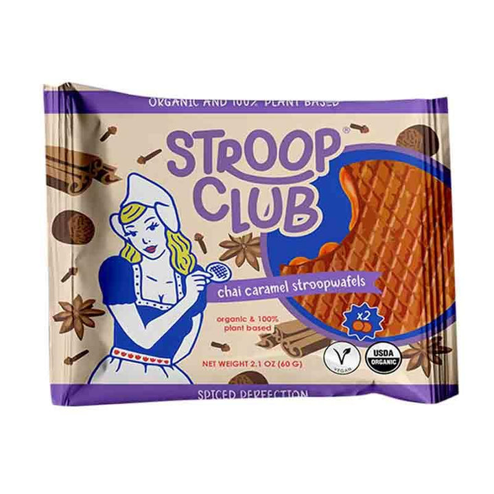 The Stroop Club - Organic Stroopwafels - Chai Caramel, 2-Pack