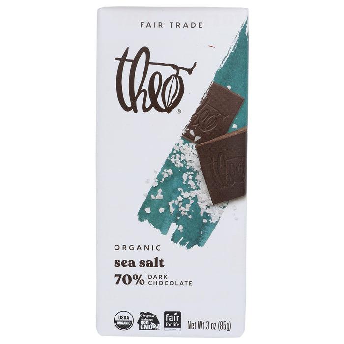 Theo - Organic Dark Chocolate Sea Salt Chocolate Bar, 3oz