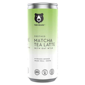 Two Bears - Frothed Matcha Tea Oat Milk Latte, 250ml