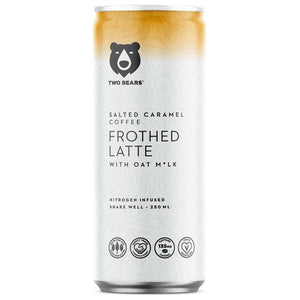 Two Bears - Frothed Salted Caramel Oat Milk Latte, 250ml