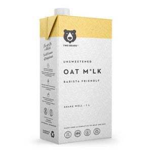Two Bears - Unsweetened Oat Milk, Barista Friendly, 1L