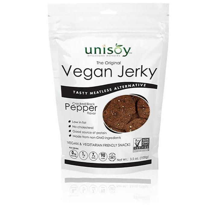 Unisoy - Vegan Black Pepper Jerky, 3.5 Oz- Pantry 1