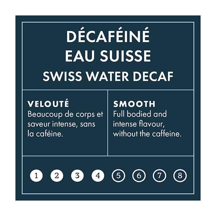 Virgin Hill - Organic Swiss Water Decaf Coffee Beans, 340g - back