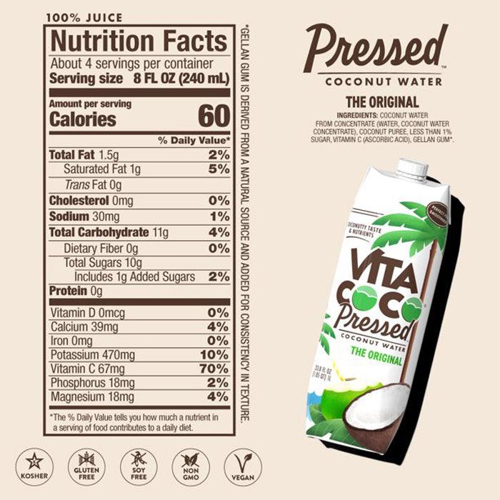 Vita Coco - Pressed Coconut Water, 1L - back