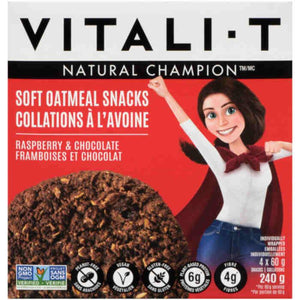Vitali-T - Soft Oatmeal Snacks Kid (4 Snacks x 60 g), 240g | Multiple Flavours