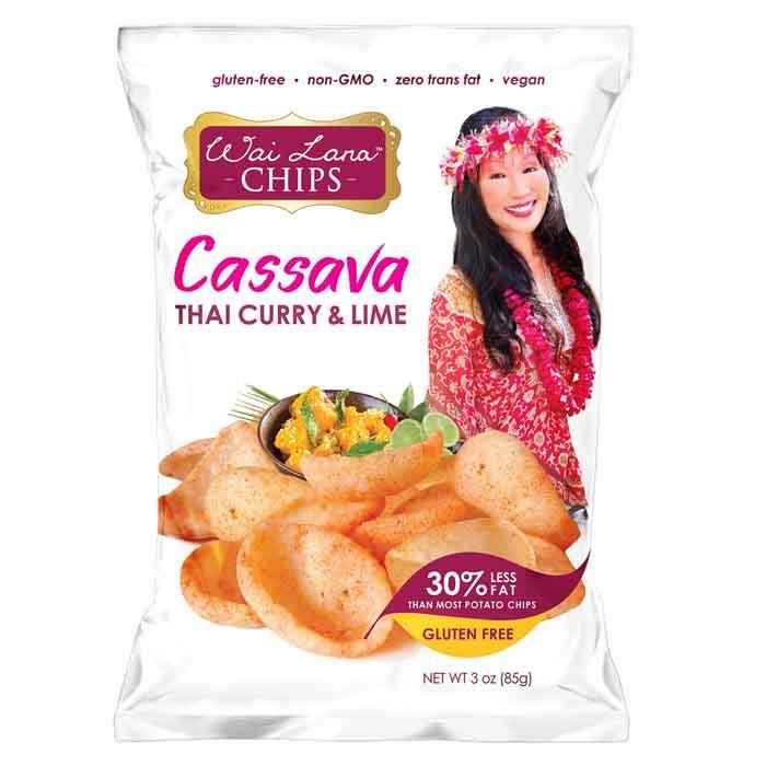 Wai Lana Snacks - Cassava Chips - Thai Curry & Lime, 85g