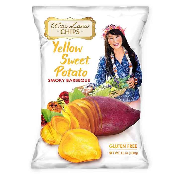 Wai Lana Snacks - Veggie Chips - Yellow Sweet Potato - Smoky BBQ, 100g 