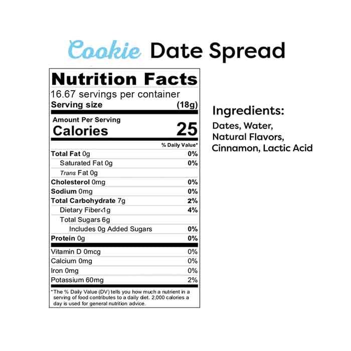 Wanna Date - Date Spreads - Cookie, 300g  - back