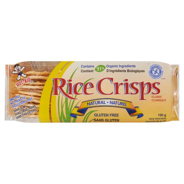 Hot-Kid - Rice Crisps Crackers, 100g | Natural with Sea Salt