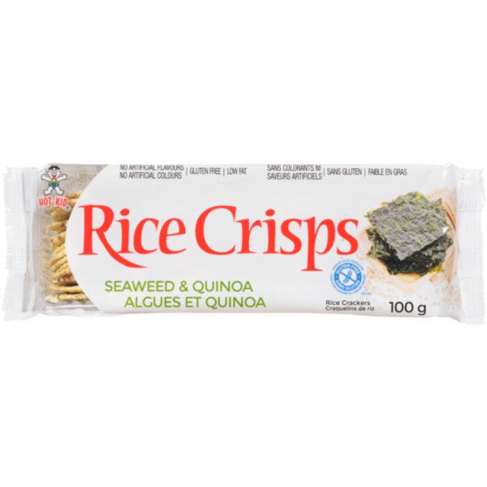 Hot-Kid - Rice Crisps Crackers, 100g | Seaweed & Quinoa