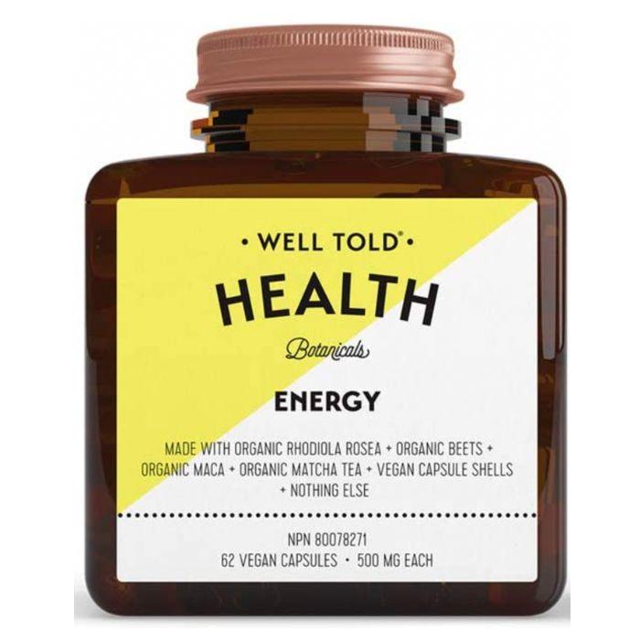 Well Told Health - Energy - Adaptogen Blend, 62 Capsules - front
