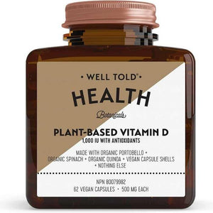 Well Told Health - Plant-based Vitamin D, 62 Capsules