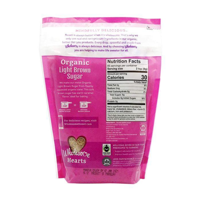 Wholesome – Organic Light Brown Sugar, 24 oz- Pantry 2