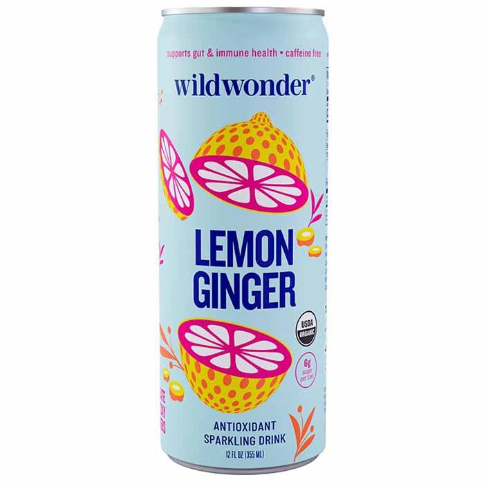 Wildwonder - Antioxidant Sparkling Drinks - Lemon Ginger, 355ml