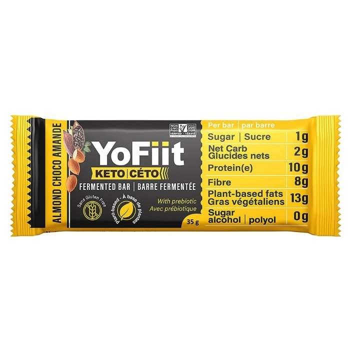 Yofiit - Keto-Friendly Almond Chocolate Fermented Bar, 35g - front
