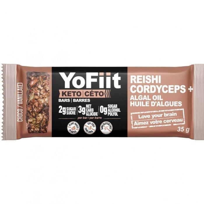Yofiit - Keto-Friendly Bar With Adaptogens - chocolate- front