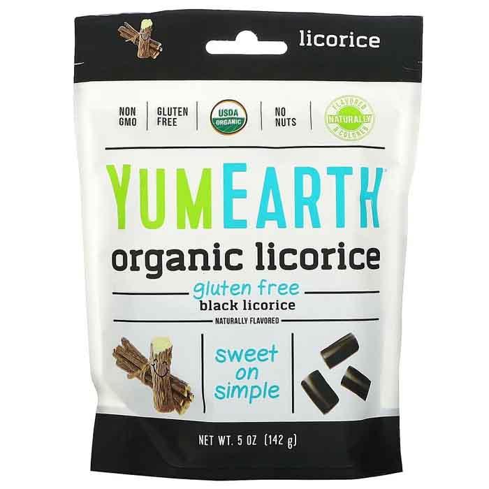 YumEarth - Organic Gluten-Free Licorice - Black, 142g