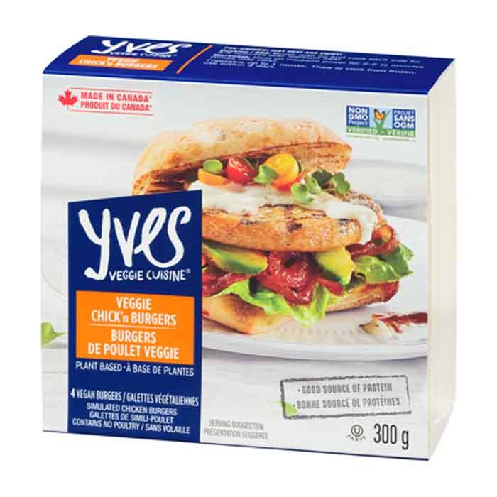 Yves - Veggie Cuisine Simulated Chicken Burgers Veggie Chick'N Burgers 4 Vegan Burgers, 300g