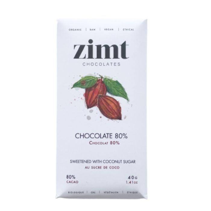 Zimt - Raw, Vegan, Ethically Sourced 80% Chocolate Bar, 40g - Front