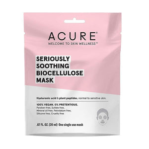 Acure – Seriously Soothing Biocellulose Gel Mask, 0.67 oz