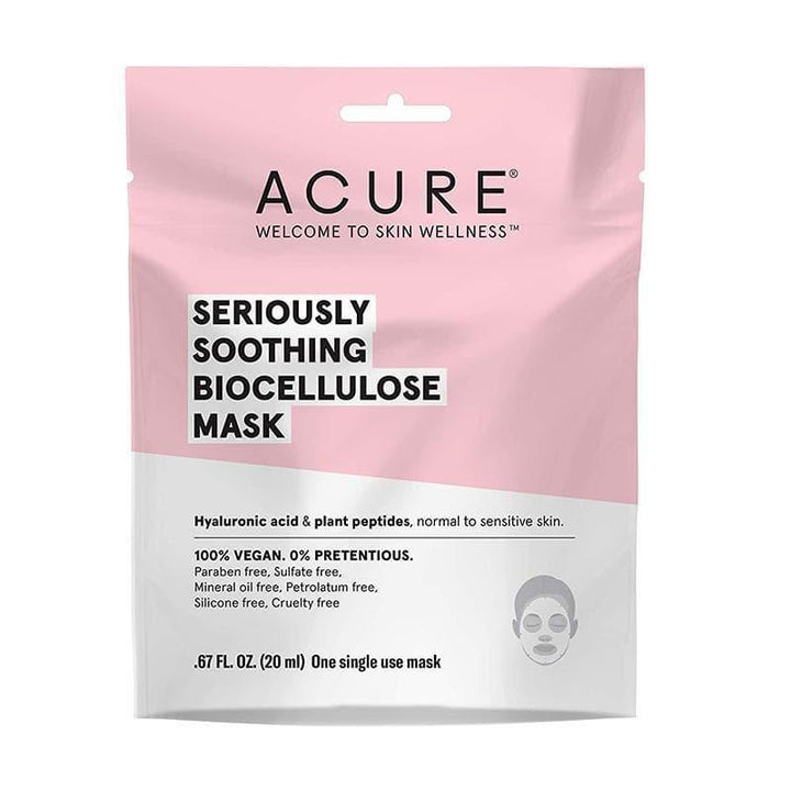 Acure – Seriously Soothing Biocellulose Gel Mask, 0.67 oz- Pantry 1