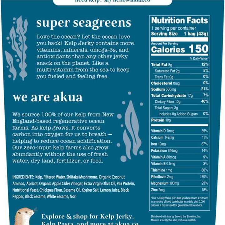 Akua – Kelp Jerky – Sesame & Nori Sea Salt, 1.5 oz- Pantry 2