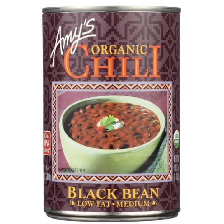 Amy's - Black Bean Low Fat Medium Chili, 14.7 Oz- Pantry 1