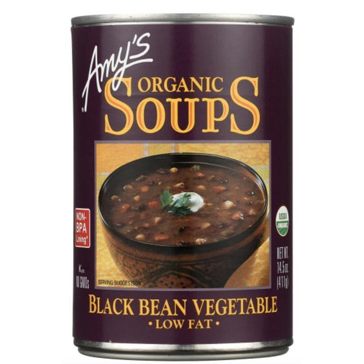 Amy’s - Black Bean Low Fat Vegetable Soup, 14.5 Oz- Pantry 1