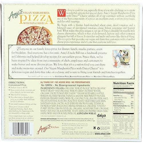 Amy's - Margherita Pizza with Daiya Cheese, 13.5 Oz- Pantry 2
