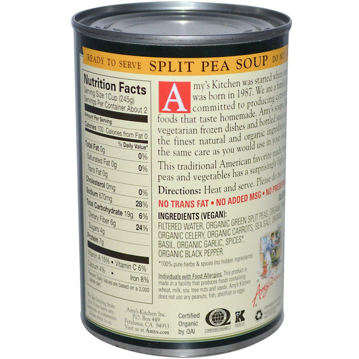 Amy´s - Split Pea Soup, 14.1 Oz- Pantry 2