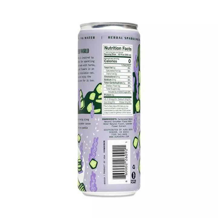 Aura Bora – Lavender Cucumber Sparkling Water, 12 oz- Pantry 2