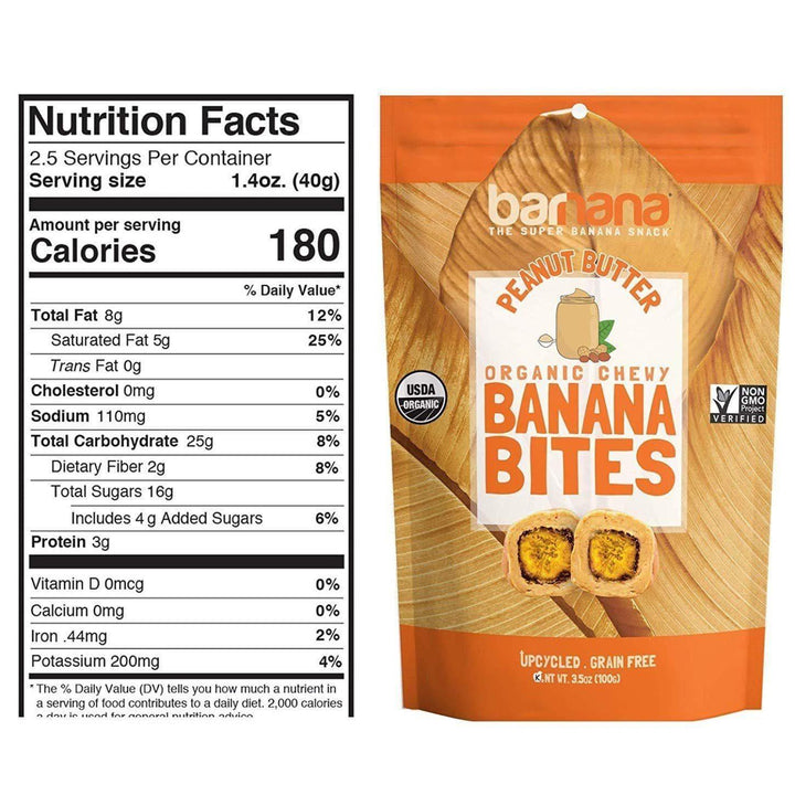Barnana - Peanut Butter Banana Bites, 3.5 Oz- Pantry 2